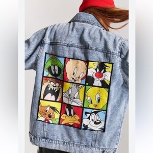 Looney Tunes Retro acid wash denim jean jacket